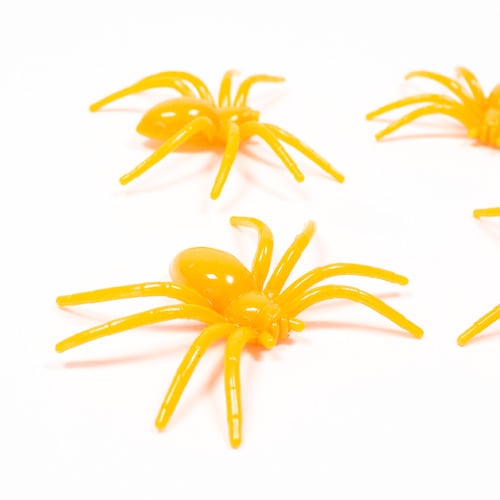 Halloween Decorative Orange Spiders - Pack of 4 Product Gallery Image