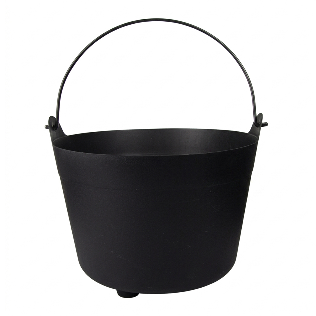 Halloween Extra Large Black Plastic Cauldron Bucket 35cm