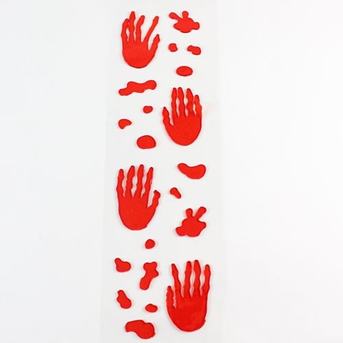 Bloody Hands Halloween Gel Stickers Decoration Product Image