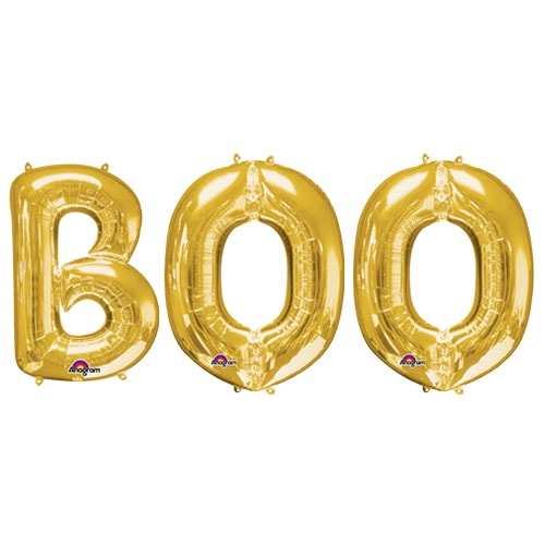 Halloween Gold BOO Small Air Fill Balloon Kit 40cm Product Image