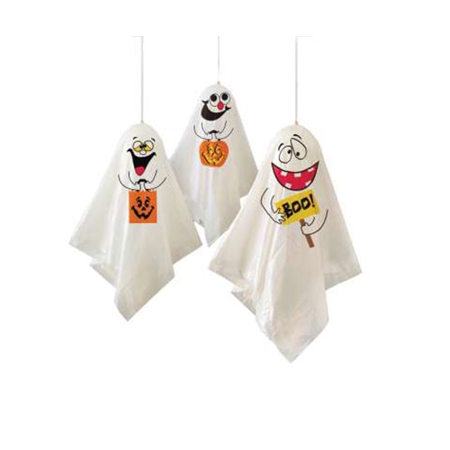 Halloween Hanging Ghosts Decorations - Pack of 3 Product Image