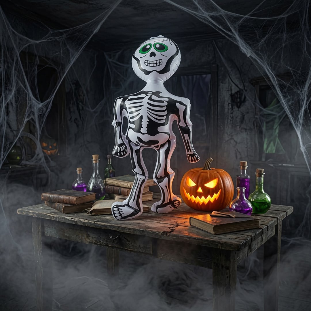 Inflatable Skeleton Halloween Decoration 70cm