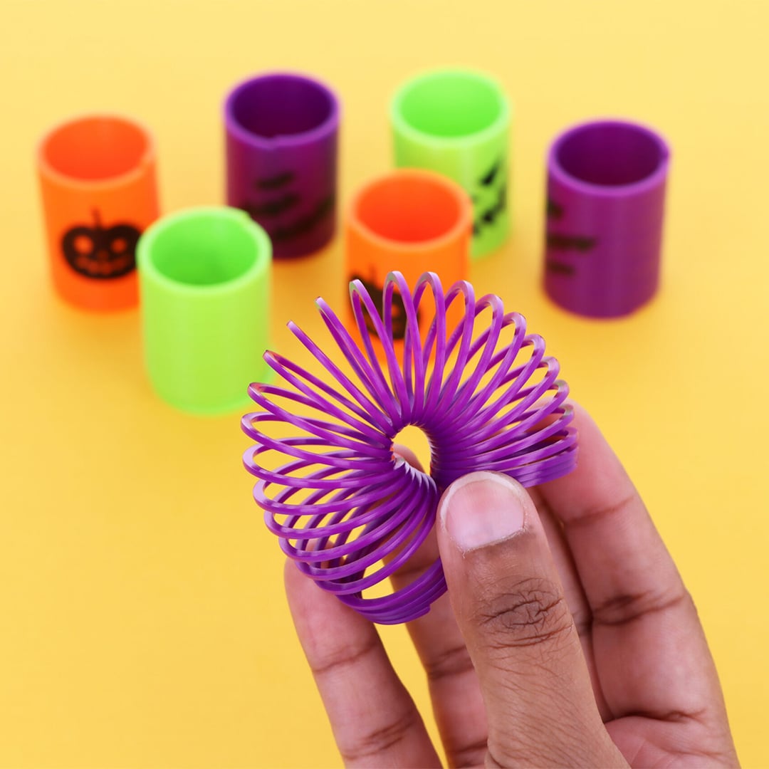Purple Bat Halloween Mini Spring Toy 4cm View 2