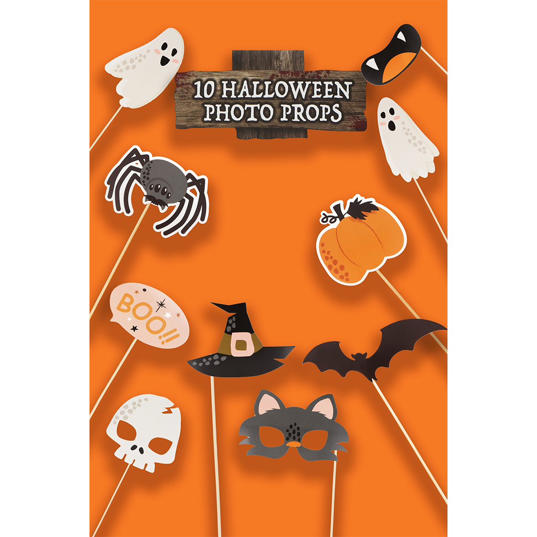 Halloween Photo Booth Props - Pack of 10 View 7