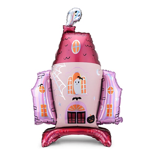 Halloween Pink Haunted House Air Fill Foil Giant Balloon 94cm / 37 in Product Gallery Image