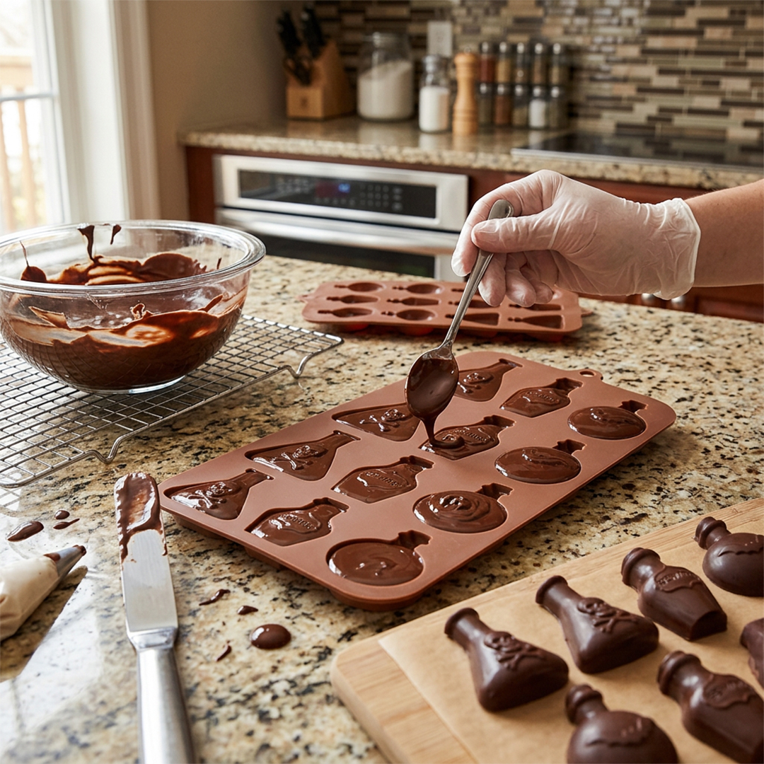 Halloween Potions Chocolate Mould Brown Silicone Tray 21cm View 2
