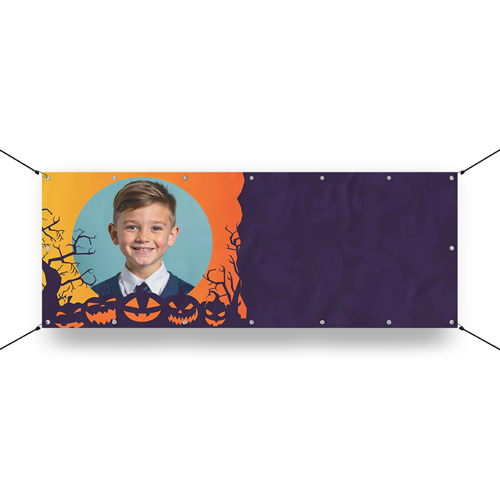 Halloween Pumpkins Photo Design Small Personalised Banner 4ft x 2ft