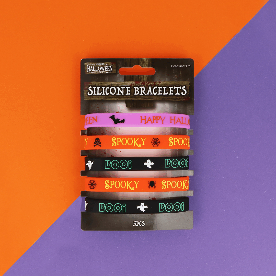 Halloween Silicone Bracelets - Pack of 5 View 6