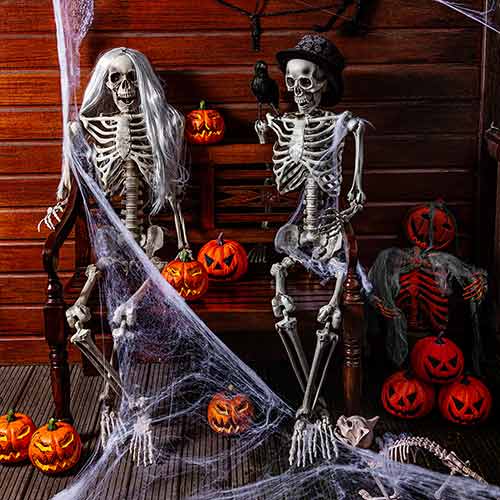 Halloween Skeleton Lifesize Hanging Prop Decoration 150cm Product Gallery Image