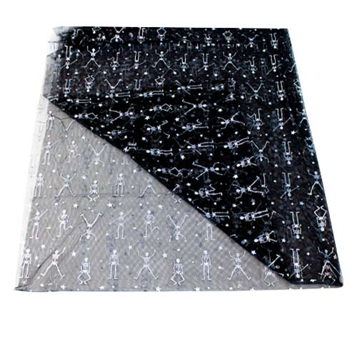 Halloween Skeletons See-Through Net Tablecover 178cm x 132cm Product Gallery Image