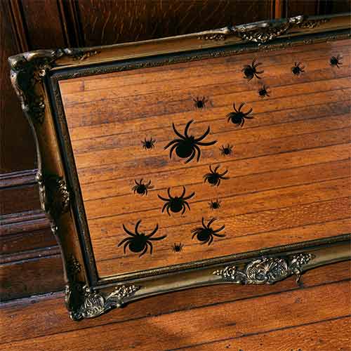 Black Spider Halloween Window Clings Decorations - Pack of 3 Product Gallery Image