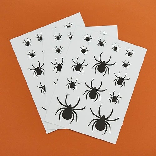 Black Spider Halloween Window Clings Decorations - Pack of 3 Product Gallery Image