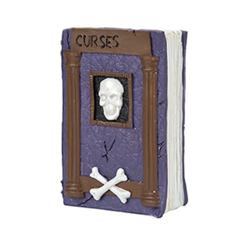 Halloween Spooky Purple Skull Book Ornament Decoration Product Image