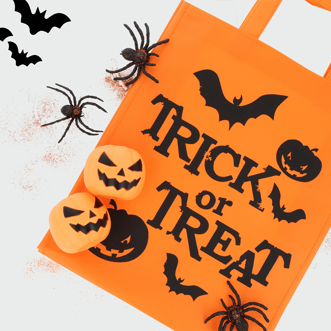 Halloween Trick or Treat Fabric Tote Bag 34cm View 4