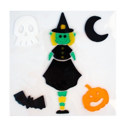 Halloween Witch Gel Stickers Sheet Window Decoration Product Image