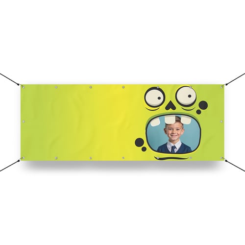 Halloween Zombie Photo Design Small Personalised Banner 4ft x 2ft