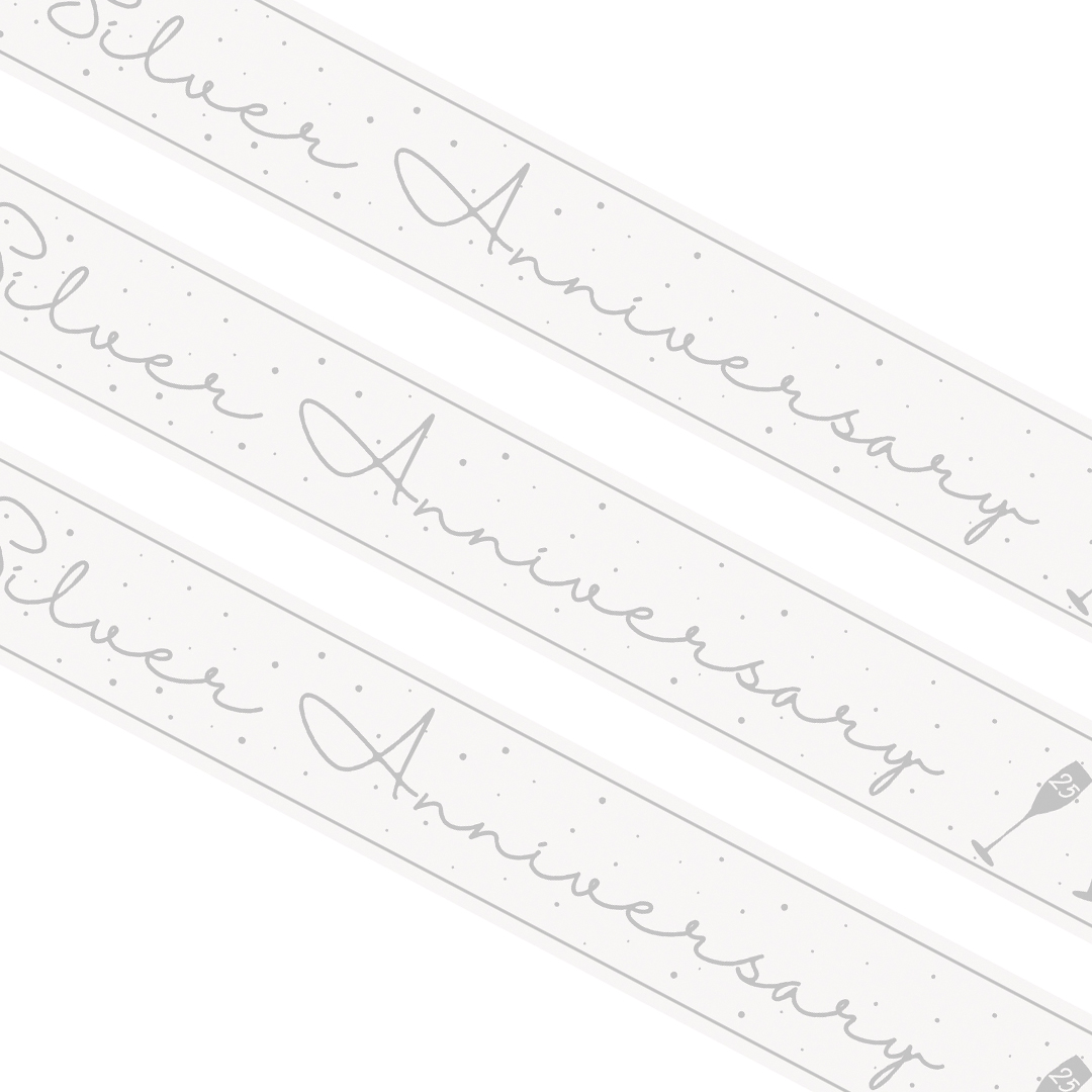 Happy 25th Silver Wedding Anniversary Foil Banner 2.7m Product Gallery Image