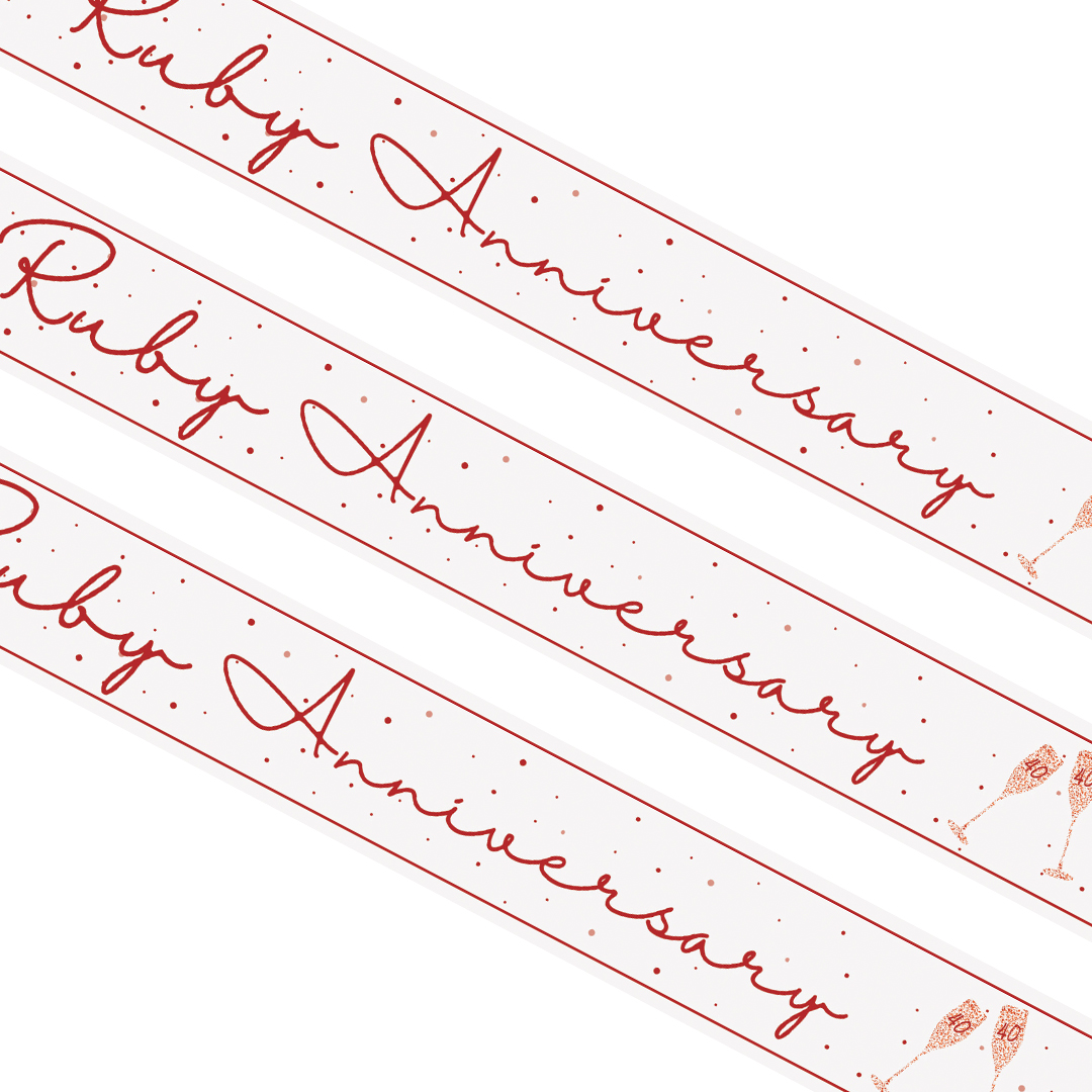 Happy 40th Ruby Wedding Anniversary Foil Banner 2.7m Product Gallery Image