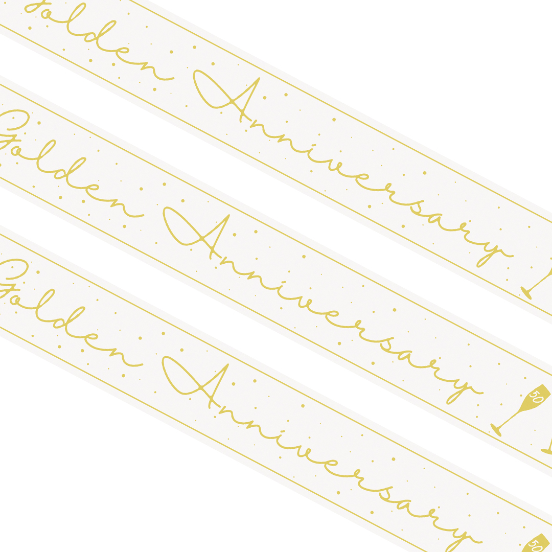 Happy 50th Golden Wedding Anniversary Foil Banner 2.7m Product Gallery Image