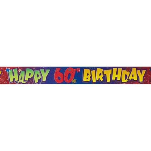 Happy 60th Birthday Foil Banner 365cm