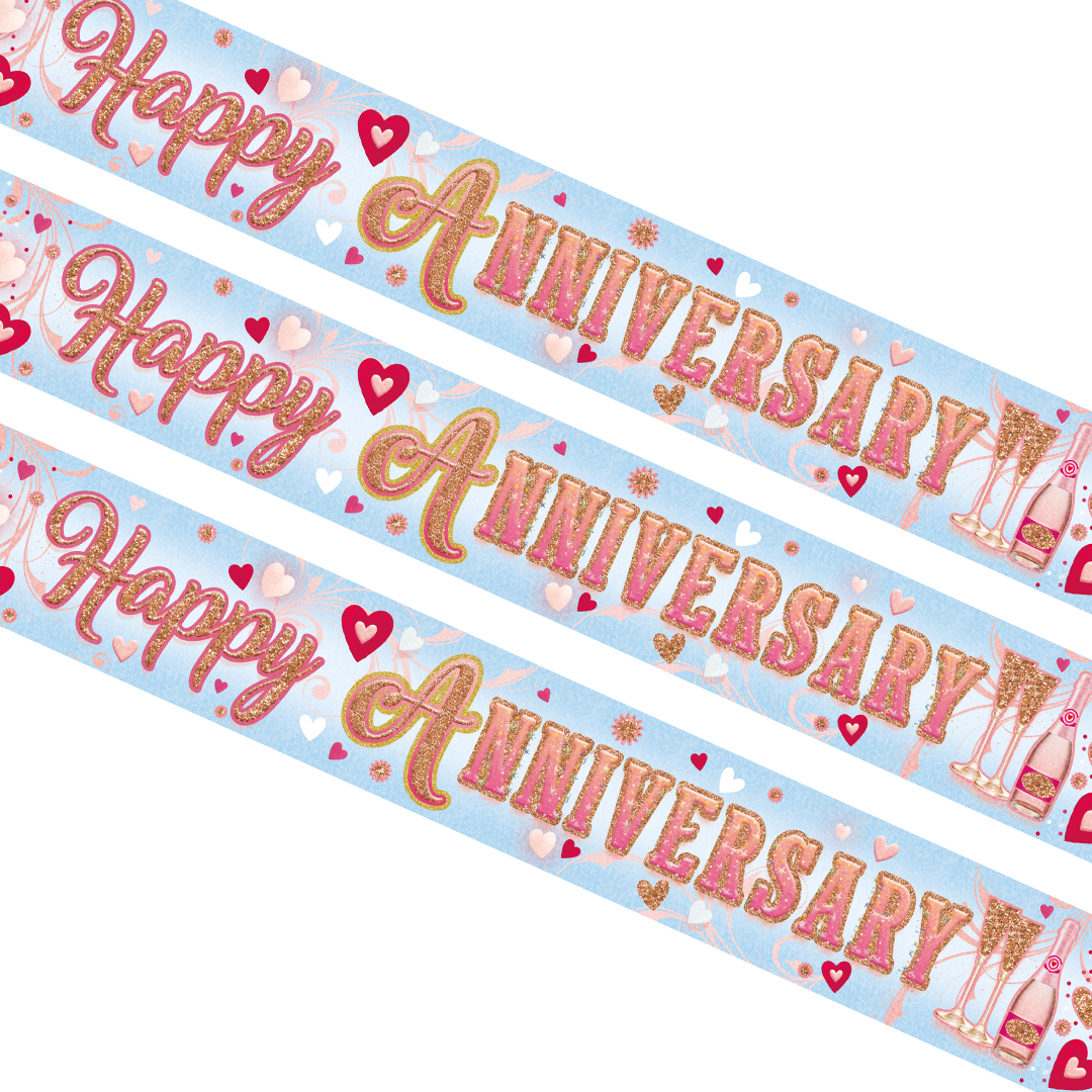 Happy Anniversary Foil Banner 2.7m
