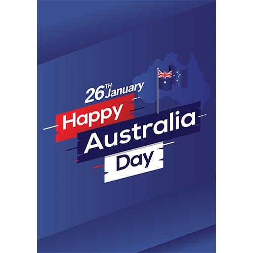 Happy Australia Day Flag On Stick Poster PVC Party Sign Decoration Product Gallery Image