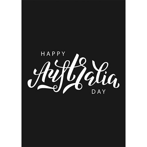 Happy Australia Day Script Poster PVC Party Sign Decoration Product Gallery Image