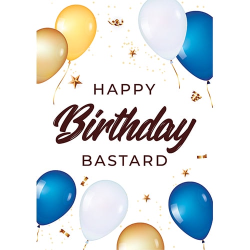 Happy Birthday Bastard Adult Poster PVC Party Sign Decoration Product Gallery Image