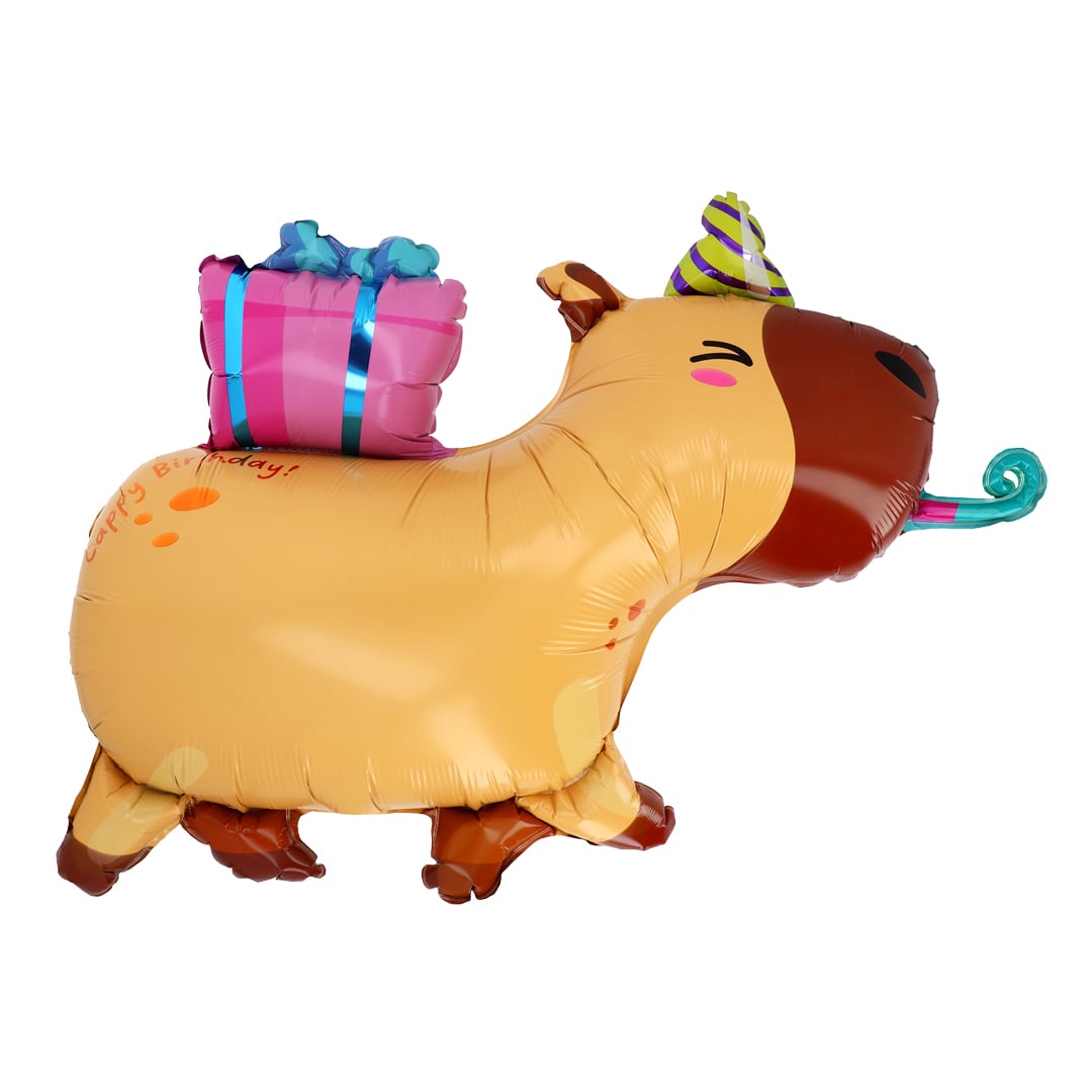 Happy Birthday Capybara Foil Shaped Balloon 79cm / 31 in
