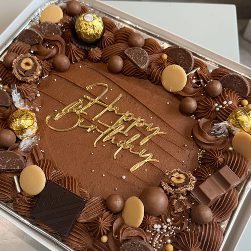 Happy Birthday Script Acrylic Sheet Cake Topper Product Gallery Image