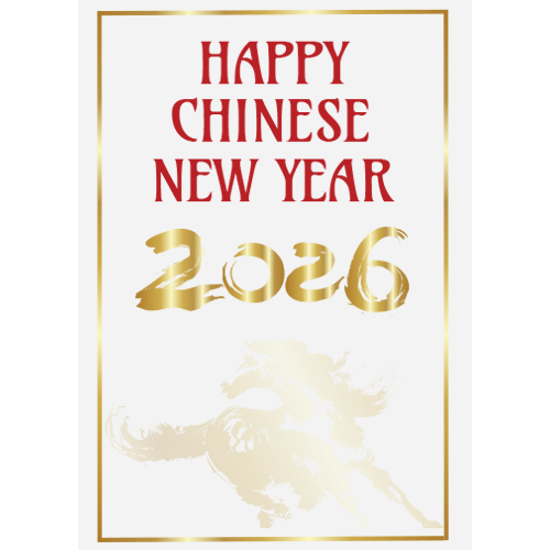 Happy Chinese New Year 2026 White Horse Design Poster PVC Party Sign Decoration Product Gallery Image