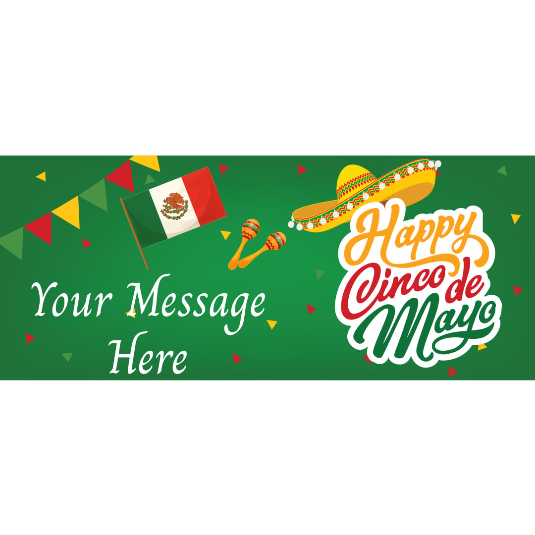Happy Cinco de Mayo Design PVC Party Sign Decoration