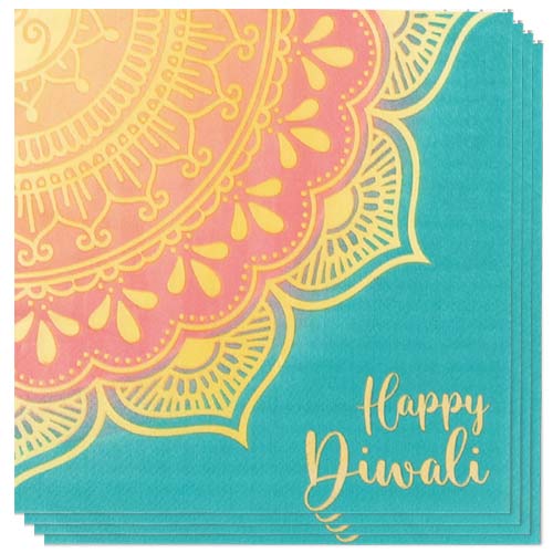 Happy Diwali Luncheon Napkins 33cm 2Ply - Pack of 16 Product Image