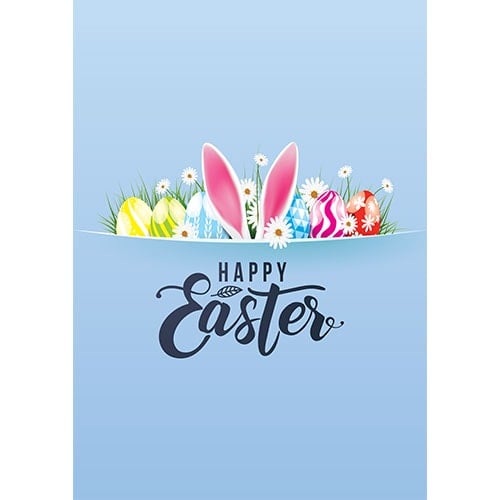 Happy Easter Hidden Bunny Poster PVC Party Sign Decoration Product Gallery Image