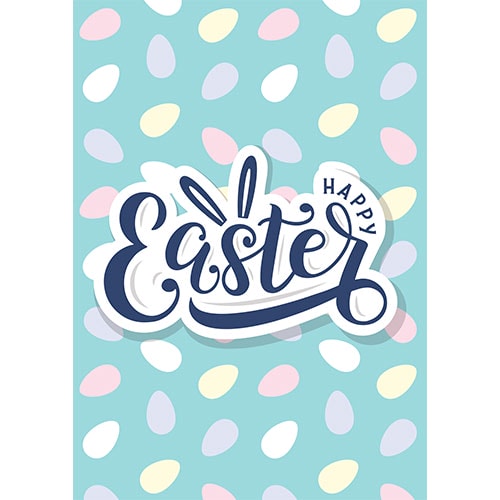 Happy Easter Mini Pastel Eggs Poster PVC Party Sign Decoration Product Gallery Image