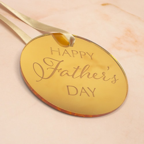 Happy Father's Day Cursive Gift Tag Hanging Sign Decoration Product Gallery Image