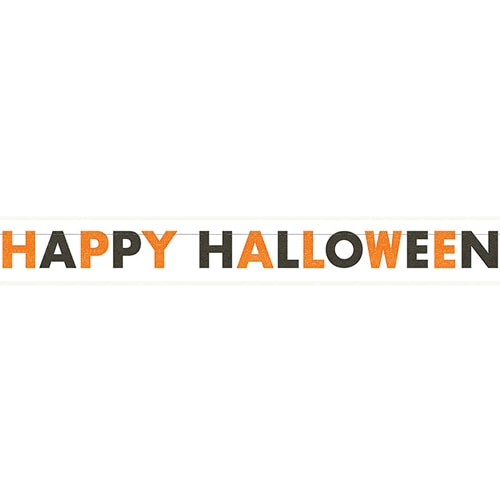 Happy Halloween Glitter Cardboard Letter Banner 274cm Product Image