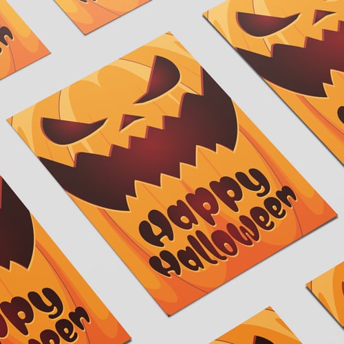 Happy Halloween Pumpkin Poster PVC Party Sign Decoration Product Image