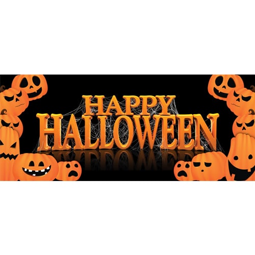 Happy Halloween Pumpkins PVC Party Sign Decoration Product Image