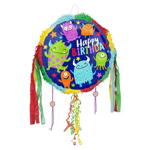 Happy Little Monsters Birthday Pull String Pinata Product Image