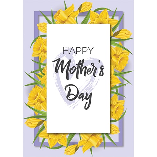 Happy Mother's Day Daffodil Poster PVC Party Sign Decoration Product Gallery Image