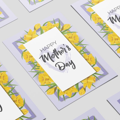 Happy Mother's Day Daffodil Poster PVC Party Sign Decoration Product Gallery Image