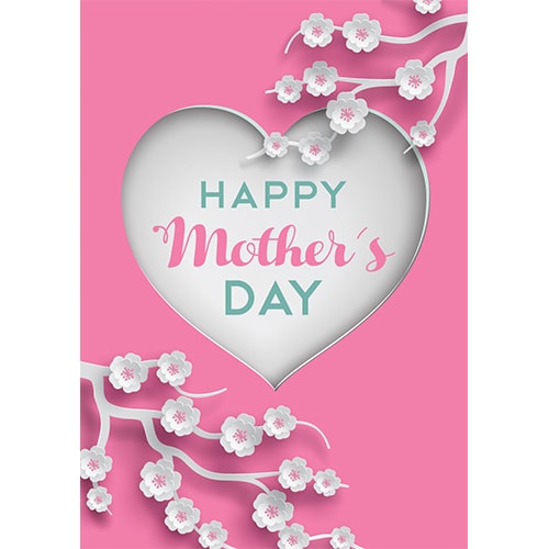 Happy Mother's Day Heart Poster PVC Party Sign Decoration Product Gallery Image