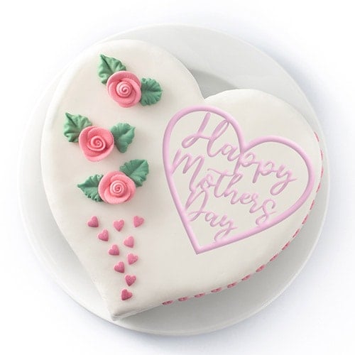 Happy Mother's Day Heart Shape Cutout Acrylic Cake Topper Product Gallery Image
