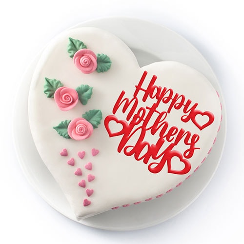 Happy Mother's Day Hearts Acrylic Cake Topper Product Gallery Image