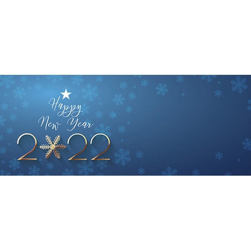 2022 Christmas Loot Pinata Happy New Year 2022 Snowflake Design Large Personalised Banner – 10Ft X 4Ft