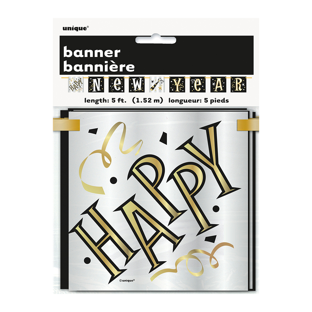Happy New Year Cardboard Block Banner 152cm View 3