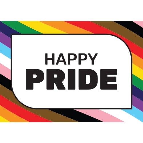 Happy Pride LGBT+ Flag Bold Rainbow Design Poster PVC Party Sign Decoration Product Gallery Image