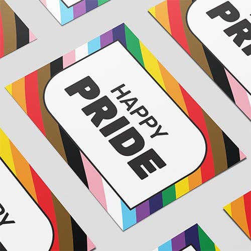 Happy Pride LGBT+ Flag Bold Rainbow Design Poster PVC Party Sign Decoration Product Gallery Image