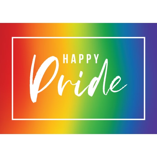 Happy Pride LGBT+ Flag Ombre Rainbow Design Poster PVC Party Sign Decoration Product Gallery Image